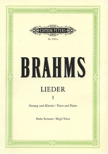 Lieder 1: Gesang und Klavier / Voice and Piano.Hohe Stimme / High Voice von Peters, C. F. Musikverlag